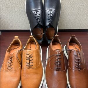 Elegant Black and Brown Leather Oxfords